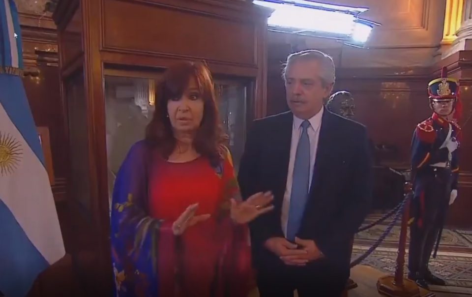 Revelaron qué le dijo Cristina a Alberto en la previa del discurso en el Congreso