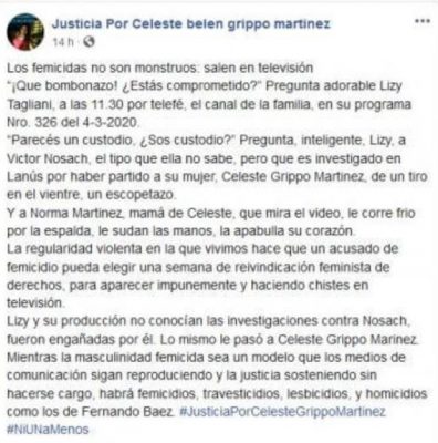 Fue a jugar al programa de Lizy Tagliani estando acusado de femicida y lo escracharon en las redes
