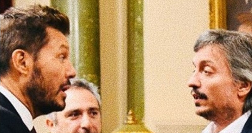 Marcelo Tinelli posó junto a Sergio Massa, Máximo Kirchner y Malena Galmarini en su visita al Congreso