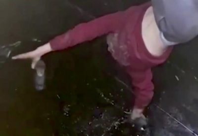 Un niño le salvó la vida a un cachorro que se había caído en un pozo petrolero