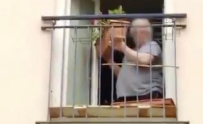 La reacción de un anciano al ver que un joven no cumplía con la cuarentena