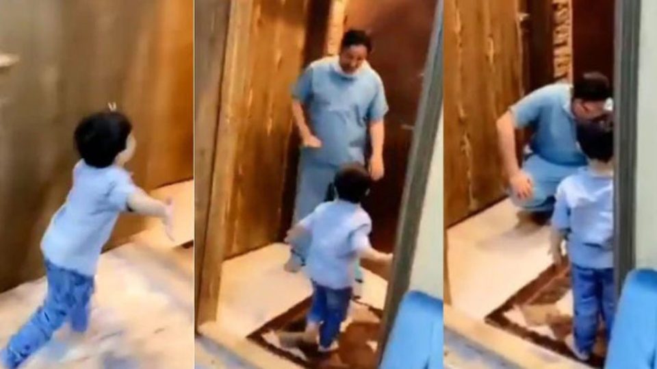 Coronavirus: un médico llegó a su casa y rompió en llanto al negarle un abrazo a su hijo