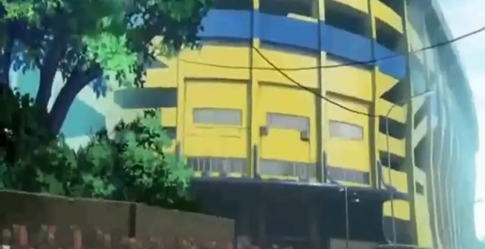 La Bombonera apareció en un animé y el video se volvió viral en las redes
