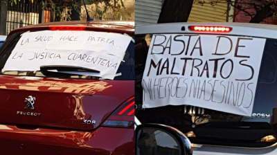 Protesta en Córdoba: médicos hicieron una caravana masiva