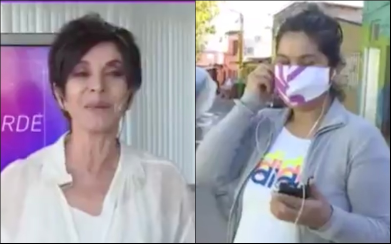 El blooper de Mónica Gutierrez durante una entrevista (en vivo): “Bueno, perdoname”