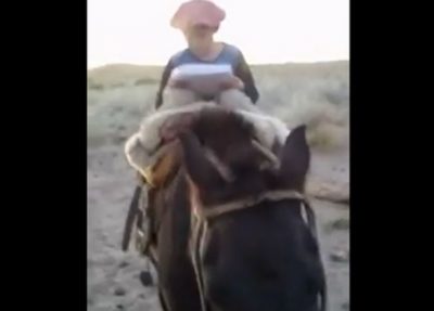 Un niño de 7 años sin Internet en su casa, viaja 30 kilómetros a caballo para entregar la tarea su maestra