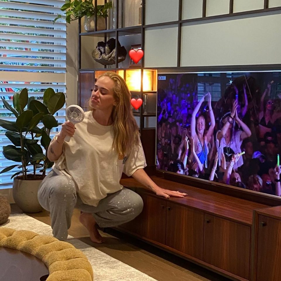 Adele hizo una nueva comparación del antes y el después: “Cinco cidras adentro”