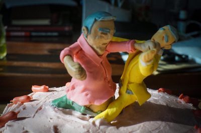 Hicieron una torta de la pelea entre Mauro Viale y Alberto Samid