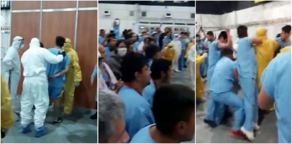 Costa Salguero: robó un celular en un centro de infectados por coronavirus y lo lincharon en manada