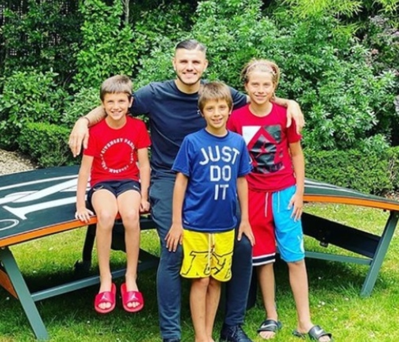 Mauro Icardi celebró el Día del Padre en las redes con los hijos de Maxi López