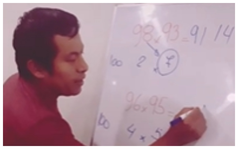 El (sorprendente) truco de un profesor para multiplicar números de dos cifras