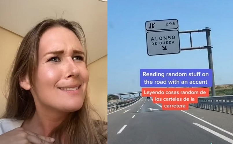 ¿Puede una inglesa leer carteles en español?: el video de TikTok que provoca la risa de todos