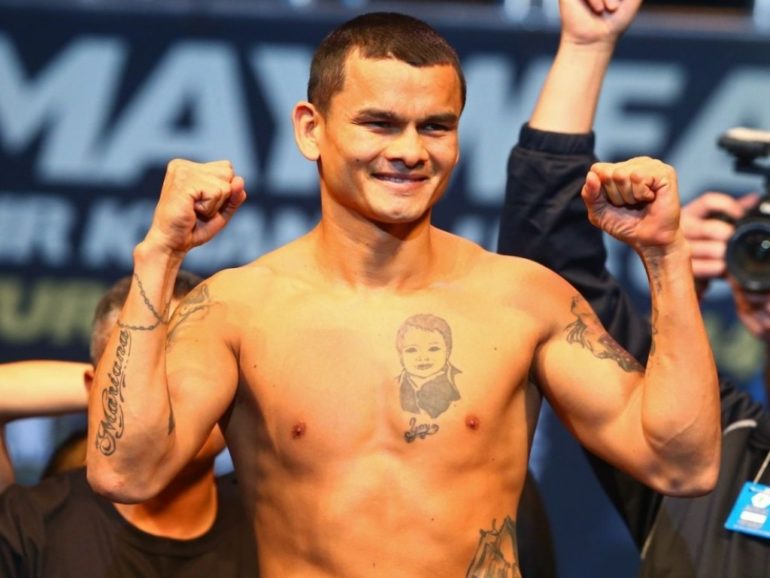 El Chino Maidana entrenó junto a su hijo y casi lo noquea