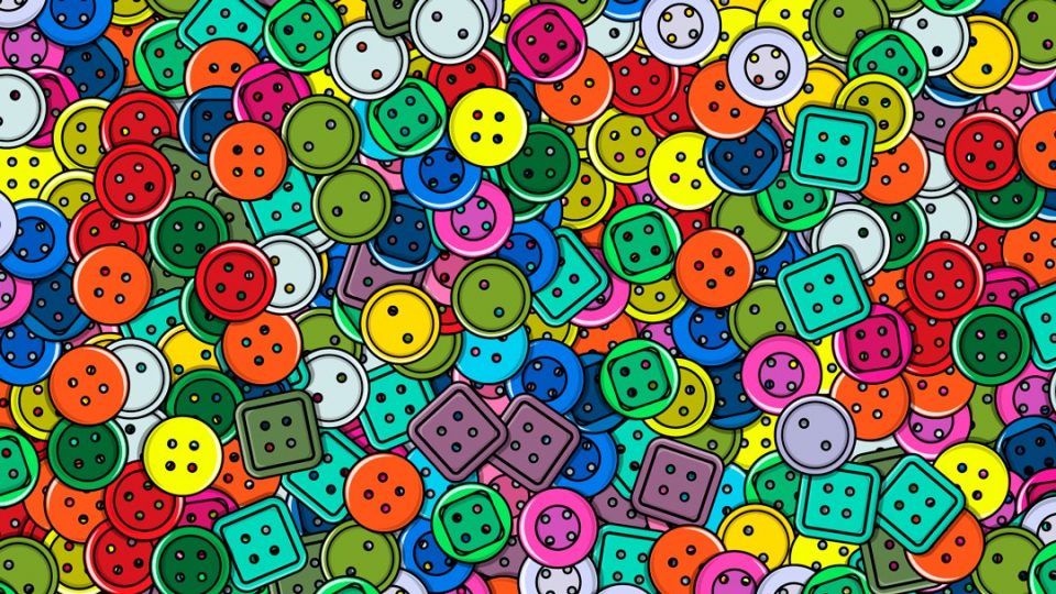 Reto viral: encontrar los cinco botones dorados entre miles de colores (mareo en 3, 2, 1)