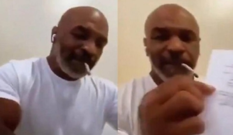 Mike Tyson firmó su regreso al boxeo mientras fumaba marihuana