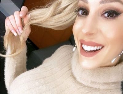 El “encadenado” look de Noelia Marzol con el que despidió el fin de semana