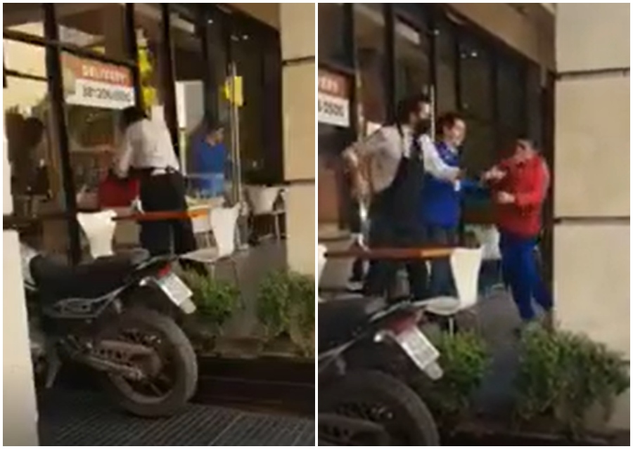 Un mozo echó a los golpes a un vendedor ambulante que se sentó a comer una milanesa