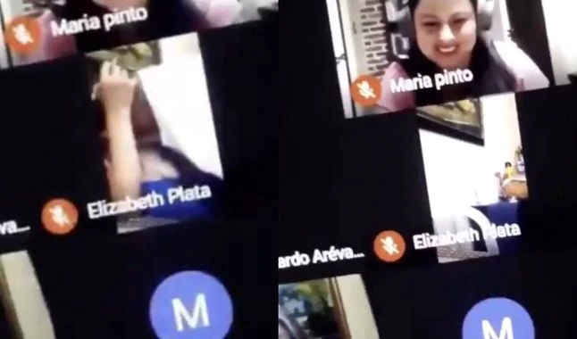 Una joven besó apasionadamente a su pareja en plena clase virtual sin notar que la cámara estaba encendida
