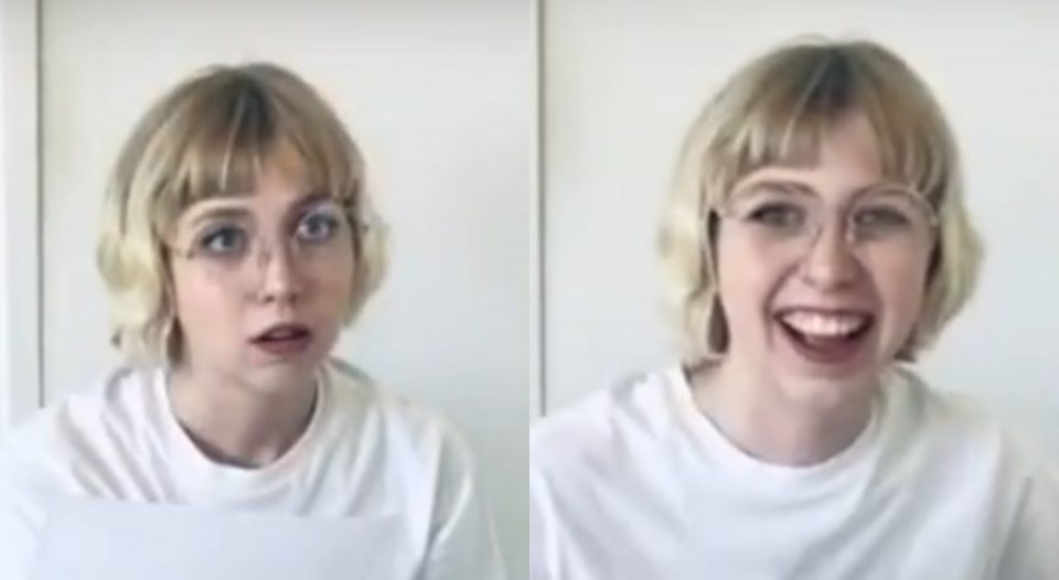 Las reacciones de una joven al escuchar por primera vez ruidos cotidianos