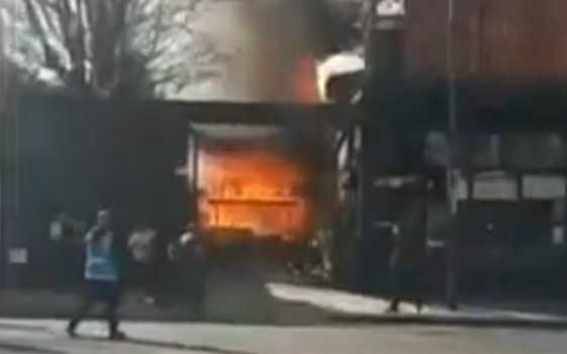 Se incendió una cervecería en Liniers