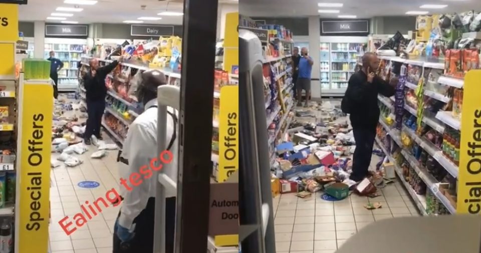 Destrozó un supermercado porque lo obligaron a ponerse el tapabocas