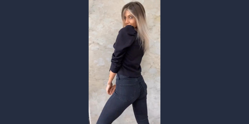 De espaldas y con jean ajustado, Cande Ruggeri mostró su nuevo look