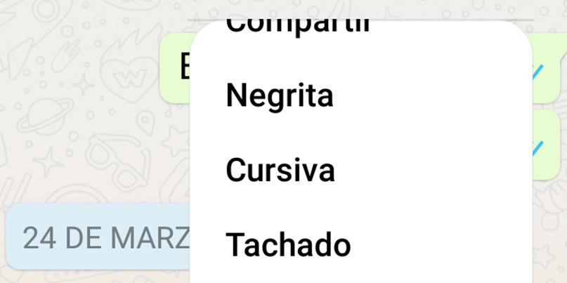 WhatsApp: cómo usar negrita, cursiva y tachado