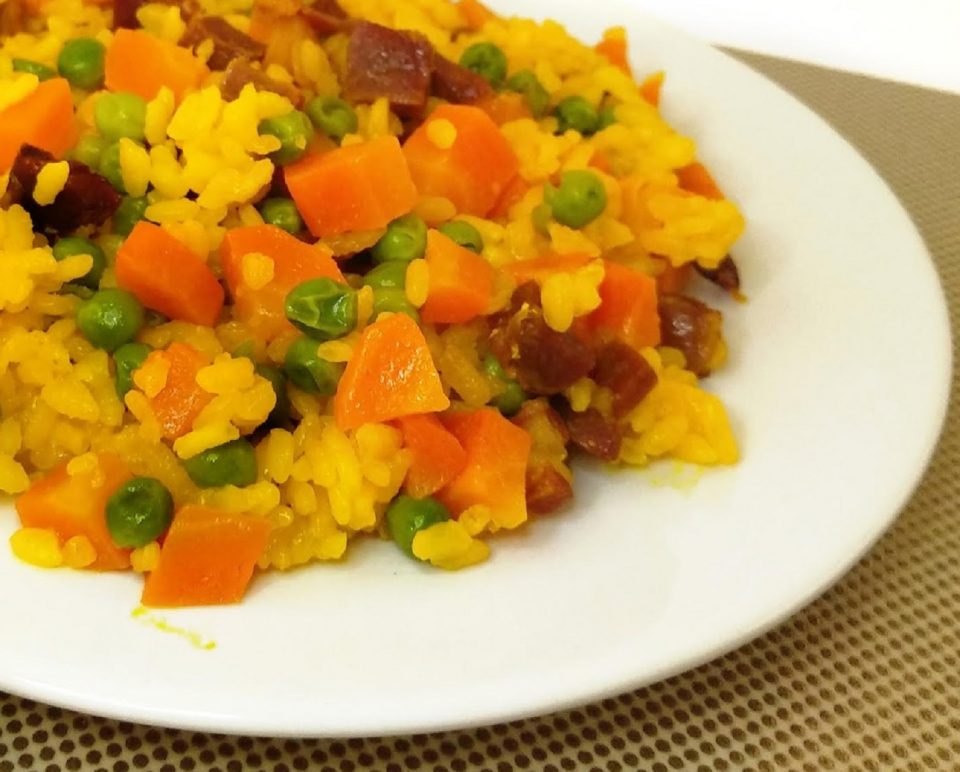 Arroz con verduras y jamón: un receta (al microondas) super fácil