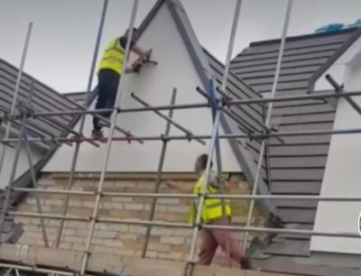 Trabajaba en una obra, no le pagaron y rompió todo