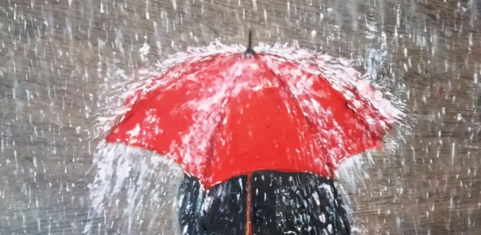 Video: violenta tormenta hizo “desaparecer” a una mujer