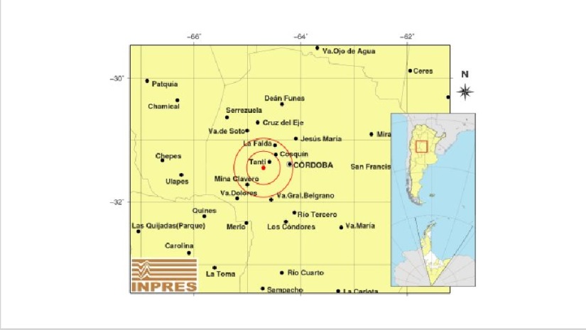 Nuevo sismo en Córdoba: fue de 4,3° con epicentro en Tanti