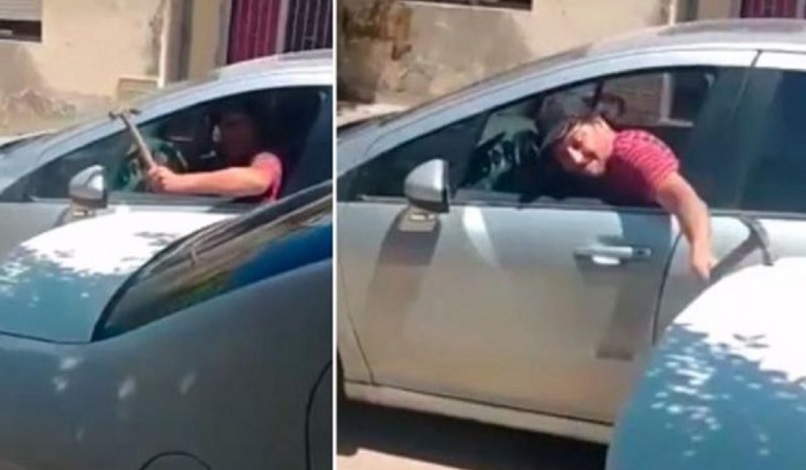 “No tengo cómo defenderme”: desgarradora confesión de una mujer mientras su expareja destrozaba su auto con un martillo